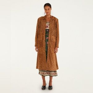 Farm Rio Liberty Leather Trench Coat